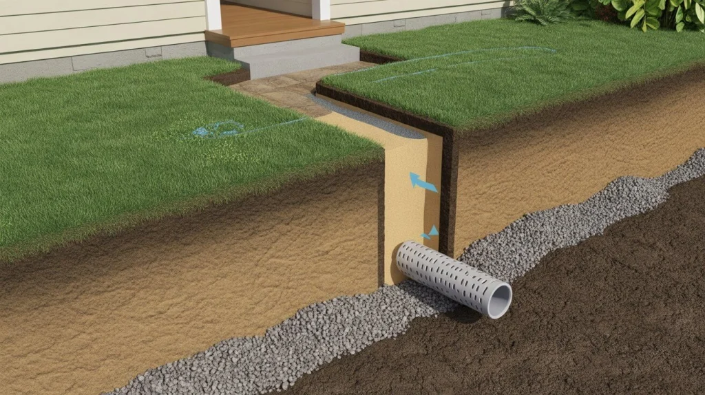 DIY French Drain 1 DIY French Drain