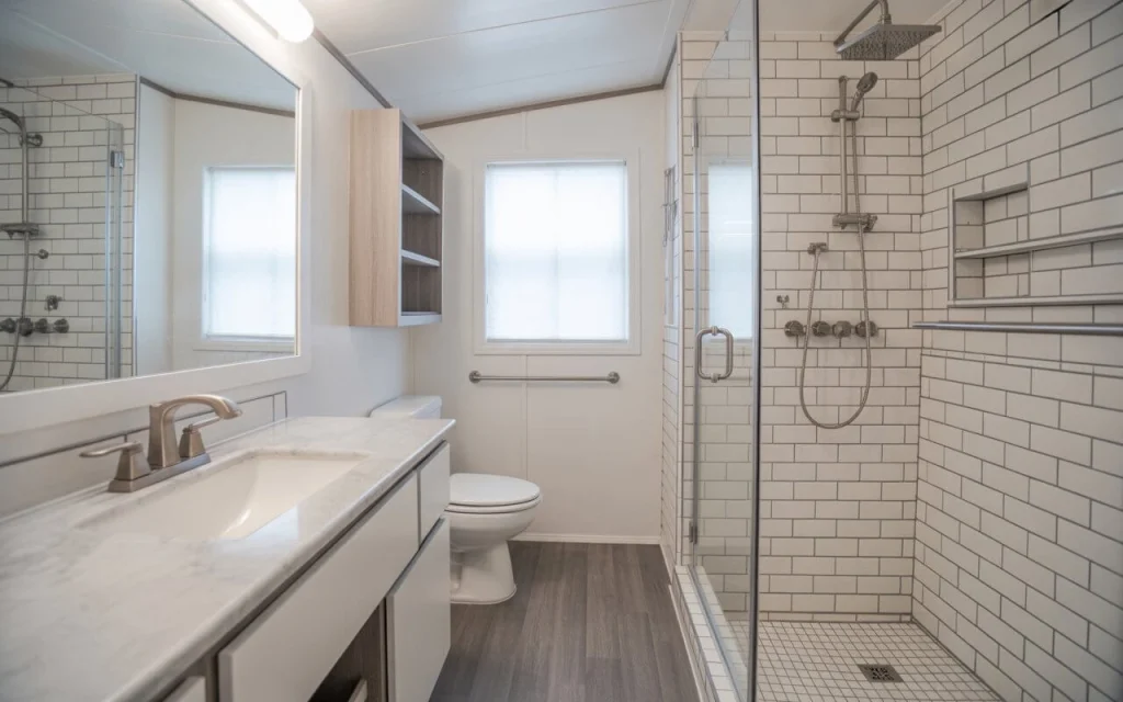 Mobile home bathroom remodel