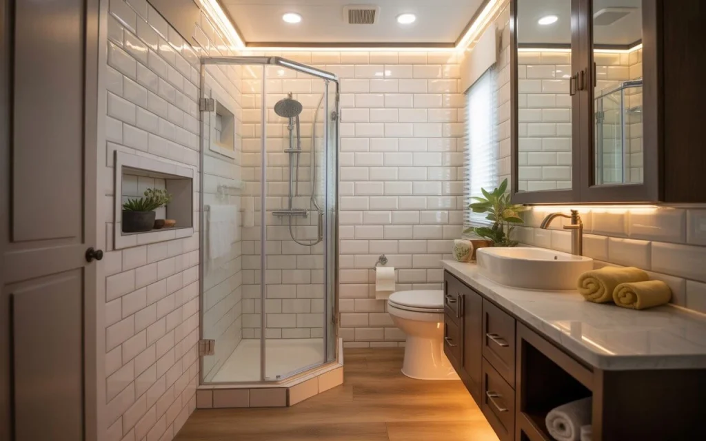 Mobile home bathroom remodel