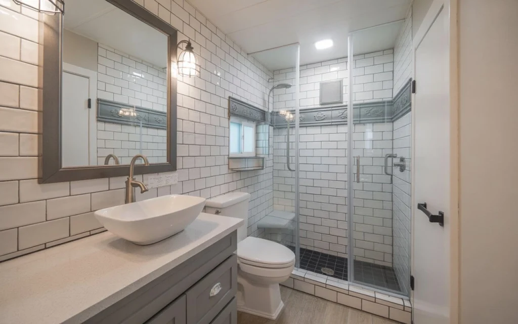 Mobile home bathroom remodel
